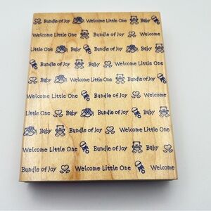 Hero Arts WordPrints Baby Word Print Rubber # S1321 Rubber Stamp Vintage 1997